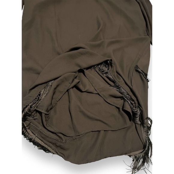 NWT Anna Cai V-neck Dress with Diagonal Fringe Women's L - Picture 4 of 10